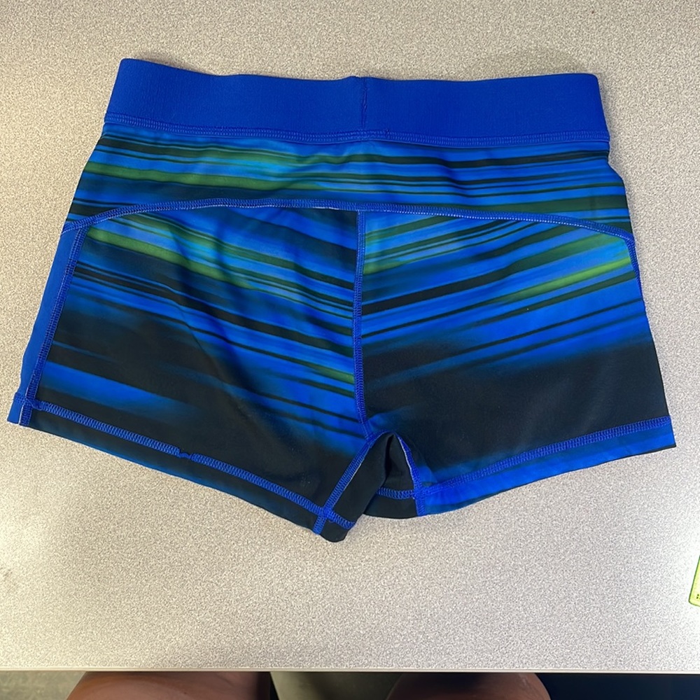 Adidas Techfit Medium Compression Short Blue Stri… - image 2